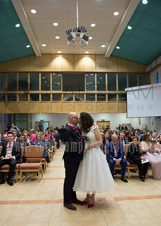 Romantice wedding -Surrey wedding photographer St Paul's Church Addlestone/ Grooms and brides wedding kiss