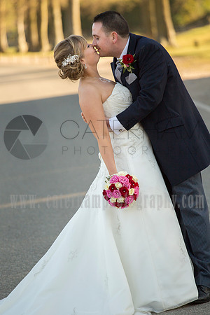 Romantice wedding -Surrey wedding photographer/ Bride and Groom kiss