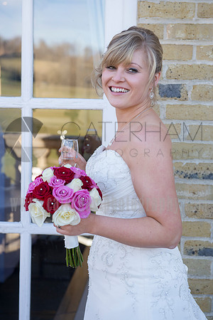 Romantice wedding -Surrey wedding photographer/ Beautiful bride holding the bouquet