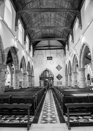 Surrey Wedding photographer /Church in Horsham/ Inside church - Black and White photography