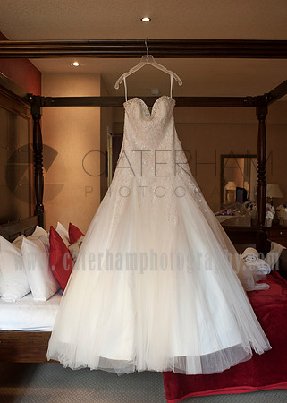 Surrey wedding photographer /Legacy Thatchers Hotel Wedding the dress 03