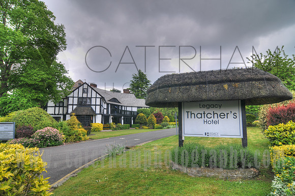 Surrey wedding photographer /Legacy Thatchers Hotel Wedding the front  (1)