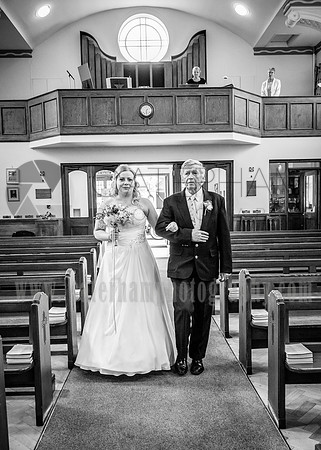 surrey wedding phtotgrapher-holy Cross Church in Carshalton- bride and father