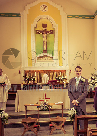 surrey wedding phtotgrapher-holy Cross Church in Carshalton- in church