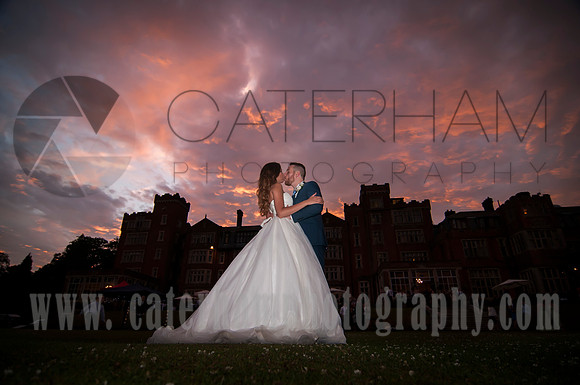 selsdon park hotel wedding kiss under the red sky (15)