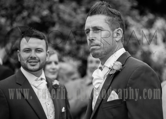 Surrey wedding photographer / Wedding in Caterham / The Grooms best-man / Black and white wedding photography