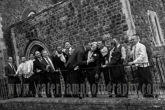 Surrey Wedding Photographer / Wedding in Caterham / Boys group photograph / Wedding fun photos / Black and white wedding photography