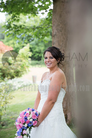 Surrey wedding photographer /Legacy Thatchers Hotel Weddings a calm bride
