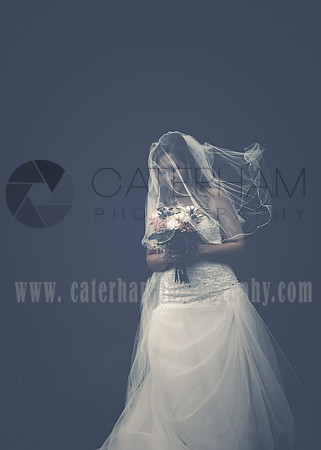 Surrey wedding photographer- bride with veil