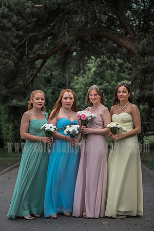 Surrey wedding photographer- colourful bridesmaids