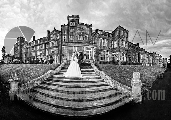 Surrey wedding photographer / selsdon park hotel wedding Panoramic with the bride and groom 16