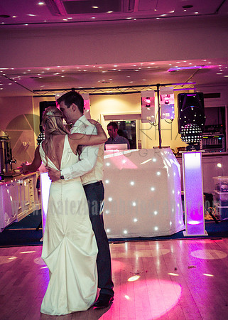 Surrey wedding photographer / Tyrrells Wood Golf Club Wedding / The grooms and brides first dance
