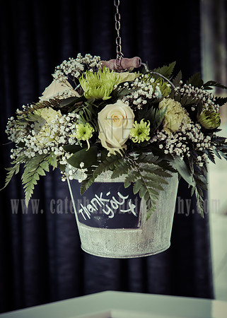 Surrey Wedding Photographer- brooklands hotel- thank you flower pot
