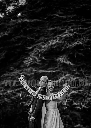 East Grinstead Wedding photographers / yew lodge weddings / "Just Married" Bride and groom photos