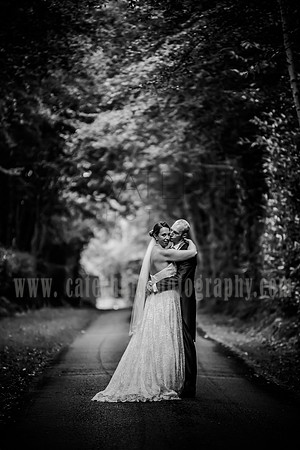 East Grinstead Wedding Photographers / Yew Lodge wedding / Wedding couple in the tree garden