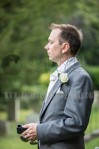 Kent Wedding photographer / St Mary's Church Ide Hill Wedding / The groom / Wedding photography