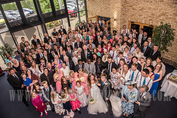 Surrey wedding photography / reigate baptist church (5) /  The wedding group photo
