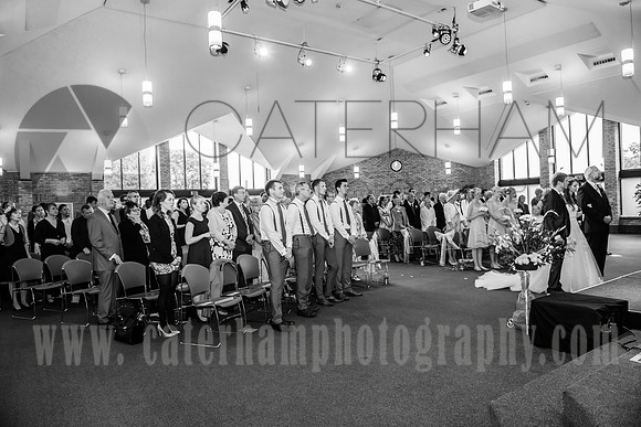 Surrey wedding photographer / reigate baptist church (8) / The front view of the marriage ceremony