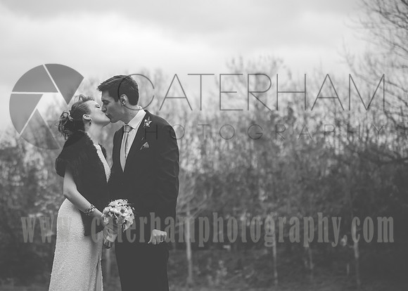 Surrey wedding photographer- Merton register office modern park house- black and white potrait