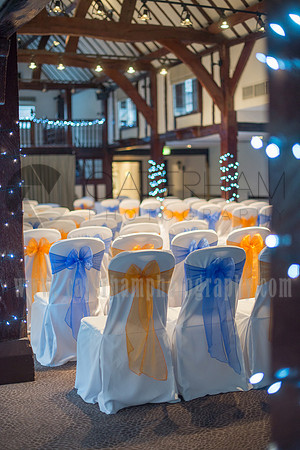 Wedding theme at Box Hill Burford Bridge Hotel wedding