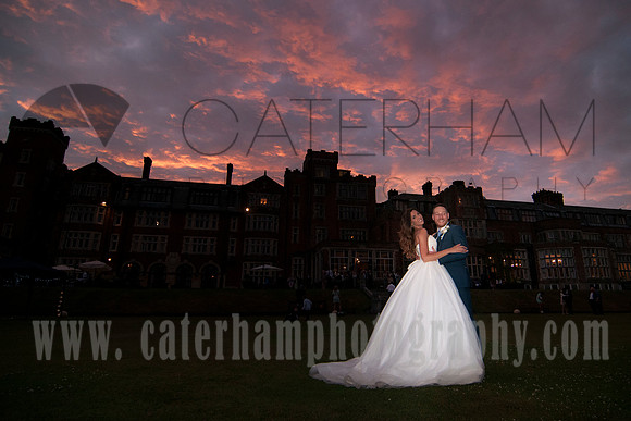 Surrey wedding photographer / selsdon park hotel wedding The venue in silouette 26
