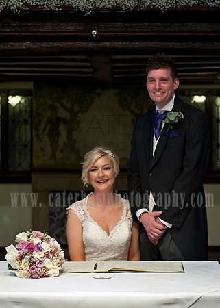 Official wedding registry photo wedding at Mercure Box Hill Burford Bridge Hotel
