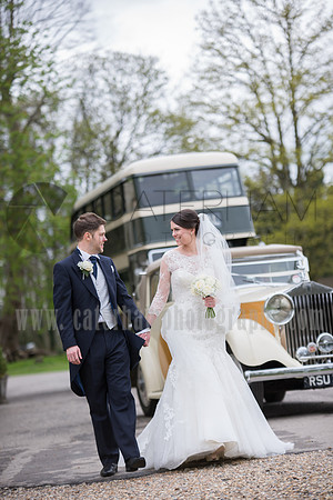 Surrey Wedding Photographer- Chiddingstone Castle-bride and groom stood outside