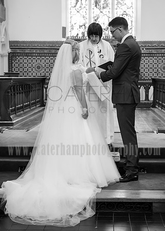 Surrey wedding photographer godstone church wedding Bride and groom on the beautiful wedding ceremony