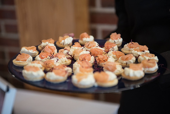 Surrey wedding Photographer - Surrey National Golf Club Weddings - Wedding reception canapes