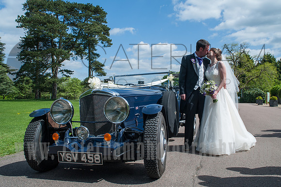 Surrey wedding photographer Hartsfield Manor  Wedding Bride and Groom kissing