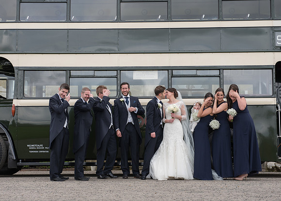Surrey wedding photographer  Bride and Groom Kisses
