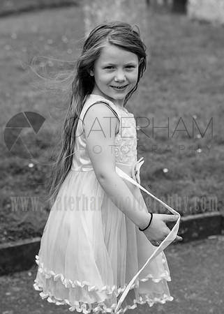 Surrey wedding photographer Godstone Church Wedding Little girl on the wedding
