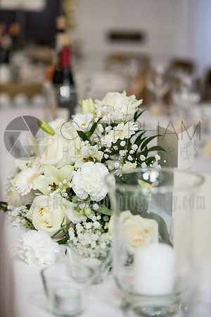 Surrey Wedding Photographer- Chiddingstone Castle- Table flowers