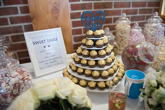 Surrey wedding Photographer - Surrey National Golf Club Weddings - Wedding reception sweet table