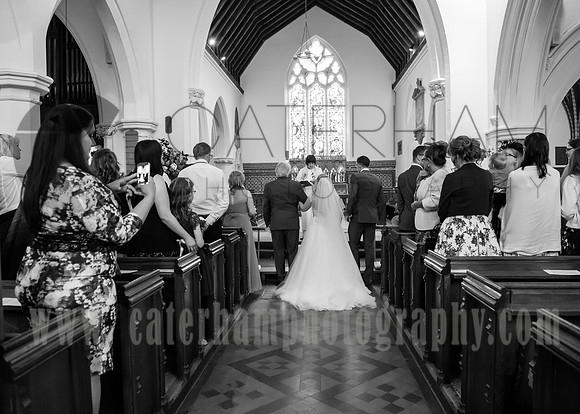 Surrey wedding photographer godstone church wedding The wedding ceremony inside the church
