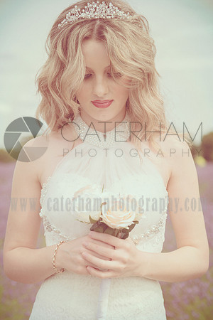 Surrey wedding photographer / bridal portrait / Beautiful bride / Bride on lavender fields
