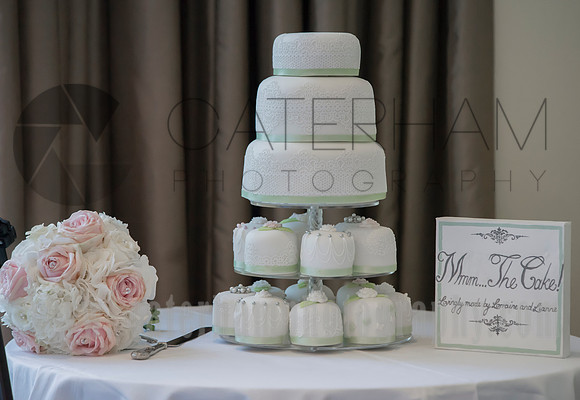Surrey wedding photographer / selsdon park hotel wedding the cake display 28
