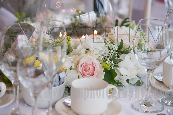 Surrey wedding photographer / selsdon park hotel wedding Table decorations 29