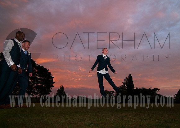 Surrey wedding photographer / selsdon park hotel wedding jump in the sky