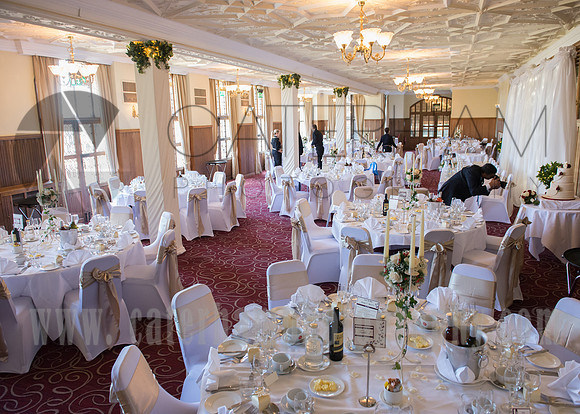 Surrey wedding photographer / selsdon park hotel wedding the tables are set 45