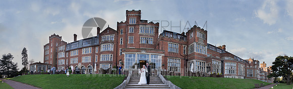 _Surrey wedding photographer / selsdon park hotel wedding panoramic veiw of the front 48