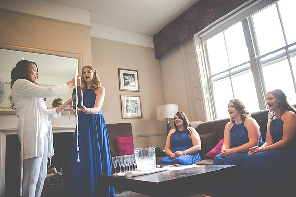 Surrey wedding photographer Bride get ready