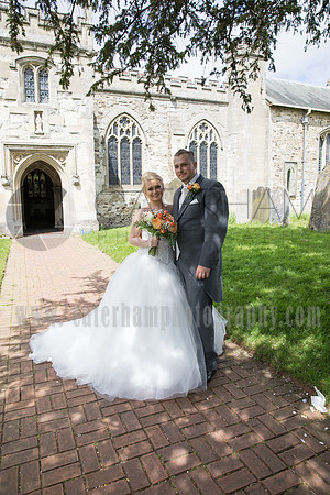 Bride and Groom outside Church, St Mary the Virgin, Surrey Wedding Photographer, Wedding Photography