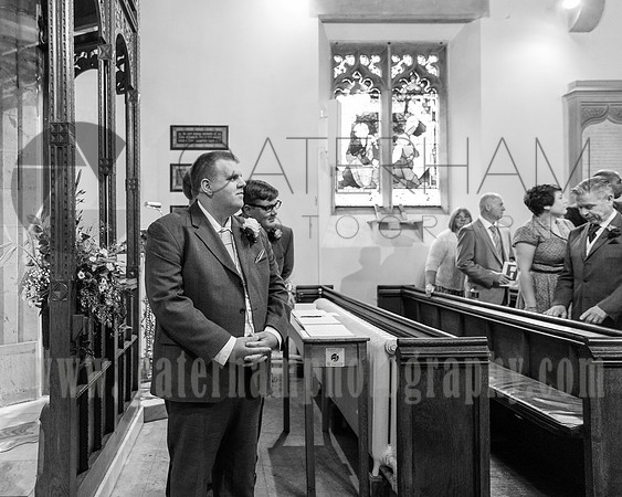 Groom at Altar, Holy Trinity Church, Kent Wedding Venue, Kent Wedding Photographer, Kent Weddings