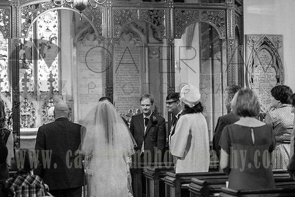 Bride and Groom at Altar, Holy Trinity Church, Kent Wedding Venue, Kent Wedding Photographer