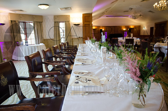 Top Table, Wedding Breakfast, Table Decoration, Floral Display, Pennyhill Park, Surrey Wedding Photographer, Hotel Wedding Photographer, Wedding Photography