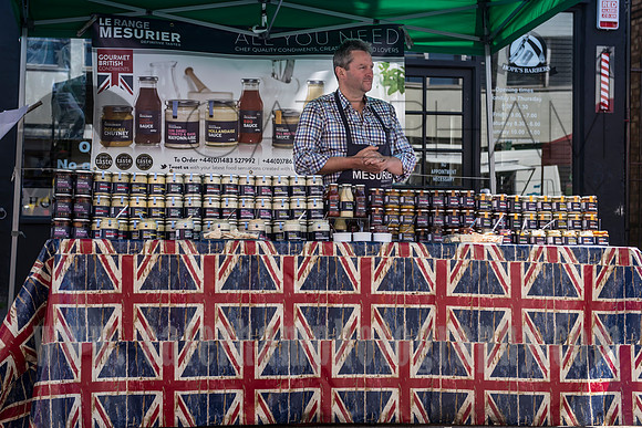 Surrey event photographer  / caterham food festival / Condiments display  / Courmet British