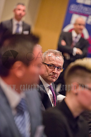 Surrey event photographer- Business network meeting- man in focus