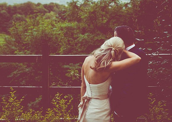 surrey wedding photographer: bride and groom together